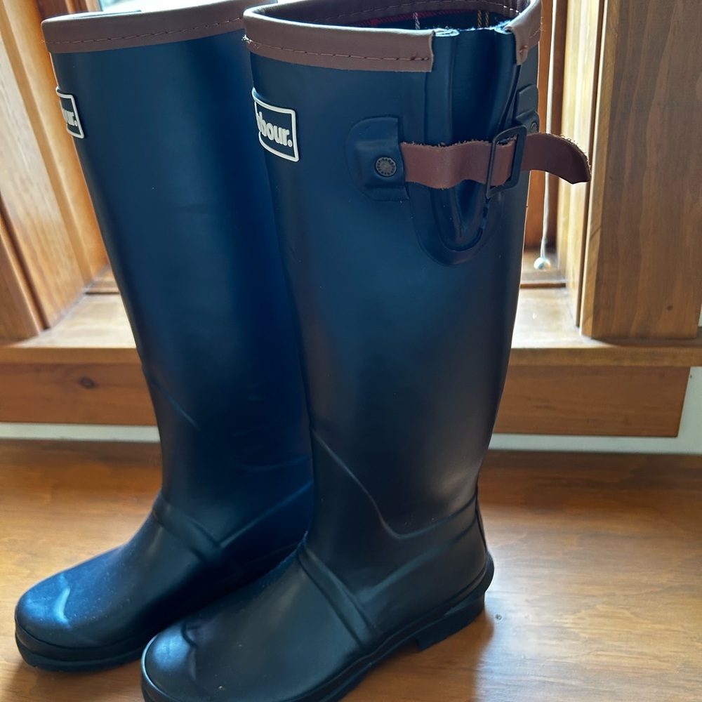 Barbour Tempest Boots Navy - Picture 3 of 9
